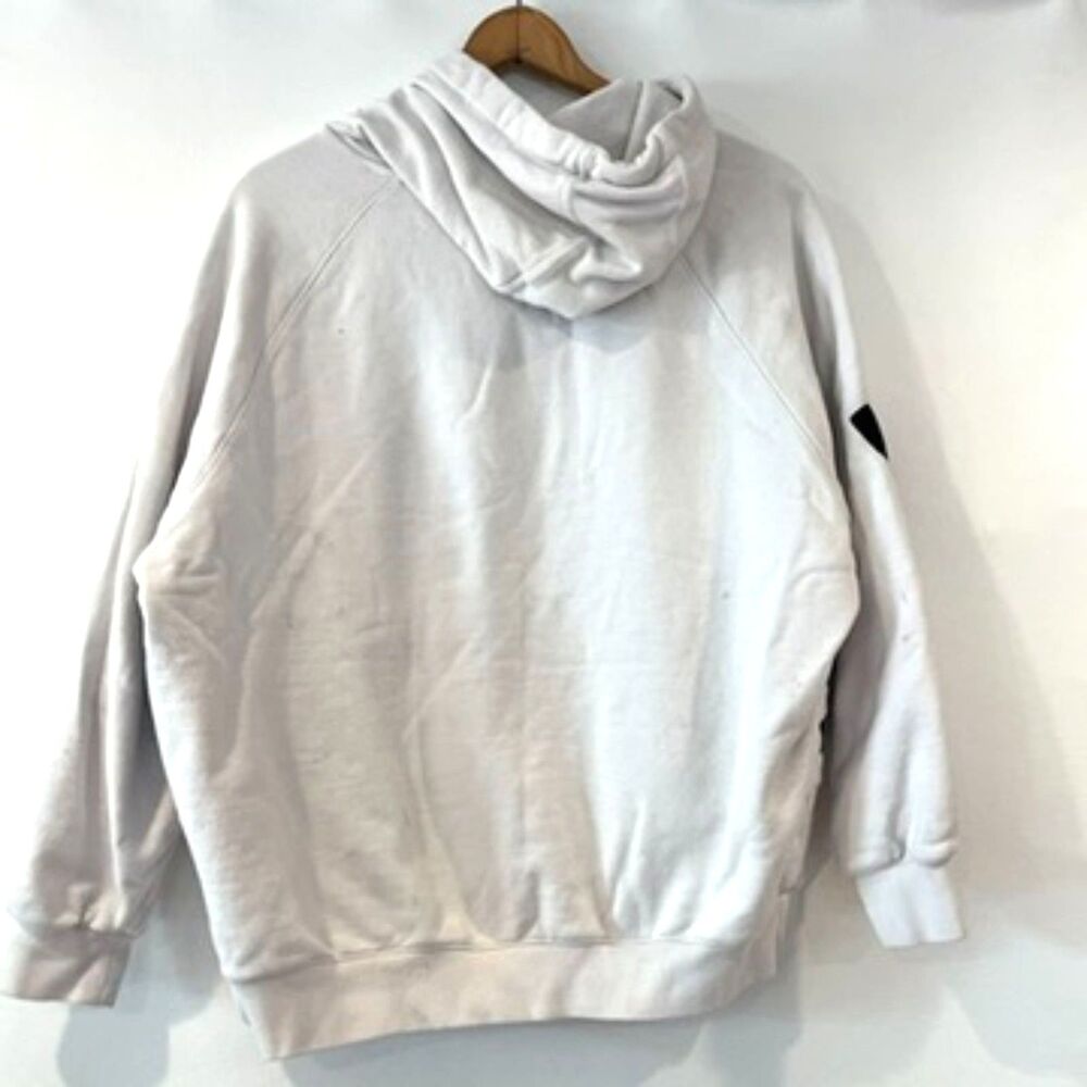 Adidas Black White Big Logo Hoodie Sweatshirt Trefoil Large Cotton - Picture 2 of 11